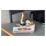 1950s Naughty Nodder Ashtray Lady Moving Legs G
