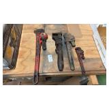 Lot of Pipe Wrenches