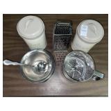 Kitchenware- canisters, sifter & variety