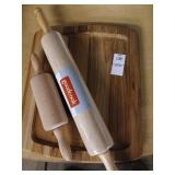 Rolling pins and cutting board lot
