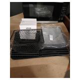 Dish mat, cookie cooling racks, boxes twist ties,