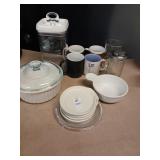 Corningware and misc kitchen lot