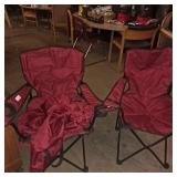 Two foldable chairs