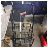 Folding utility shopping cart,grabber