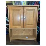 Bathroom storage cabinet with towel rod - 19 x 25
