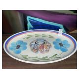 Vintage Villaware ceramic oval pasta serving bowl