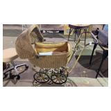 Vintage Wicker Baby Stroller