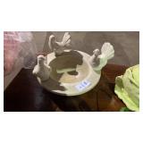 Bird Bath and 2 Small Flower Planters