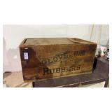 Glove Brand Rubbers Wooden Crate