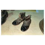 antique leather baby shoes