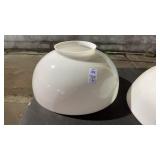 2 14in. White Glass Lamp Shades
