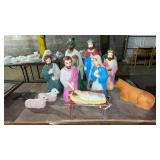 Vintage Blow Mold Nativity Set