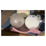 Frosted and White Glass Globe Lamp Shades