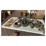 Table Lot of Lamp Parts