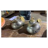 Two Metal Bird Bookends/Paperweights