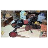 Vintage Cast Iron Horse Tricycle