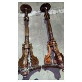 Heavy Carved Wood Columns 58 in