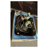 Box of Antique Lamp Parts Some Brass