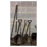 Heavy Duty Rake, Pitchfork, and Shovels