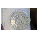 Vintage Star of David glass cake plate