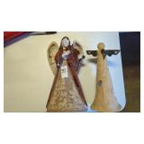 Pair of ceramic angels