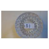 Vintage 4' lead crystal serving bowl