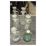 (6) glass cruets