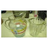 (2) glass pitchers