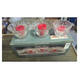 Set of 3 lead crystal votives