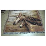 65' x 52' Greg Giordano woven horse throw blanket