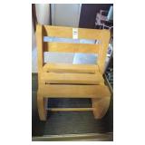 Wooden step stool chair