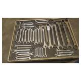 Large lot of SAE combination wrenches