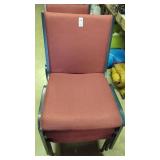 (7) steel frame/fabric stacking chairs