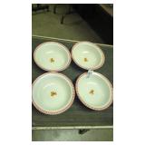 (4) Lipton Gund teddy bear ceramic bowls