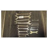 Lot of SAE open end wrenches
