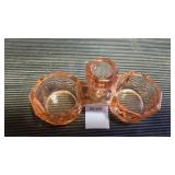 Antique 1930 Art Deco caramel color salt & pepper