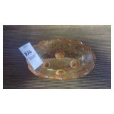 Vintage Jeanette Floragold Louisa Glass footed