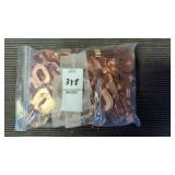 Bag of copper dent puller rings