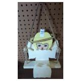 Handmade hanging wooden angel