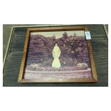 Virgin Mary wall clock, battery powered, 12' x 14'