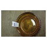 Vintage Indiana Glass 5' amber candy dish