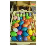 Lot of plastic Easter eggs