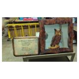 Owl on mirror, 16' x 16' and 'The miracle of