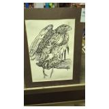 Falcon picture, 14' x 11'