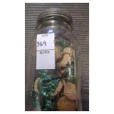 Mason jar with bottle caps