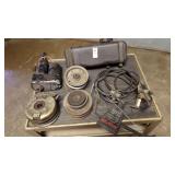 Box of lawnmower parts
