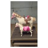 Pair of poseable horses