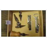 Tray of wine accessories