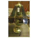 Vintage 8 panel glass table lamp