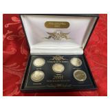 2001P State Quarter collection in display case